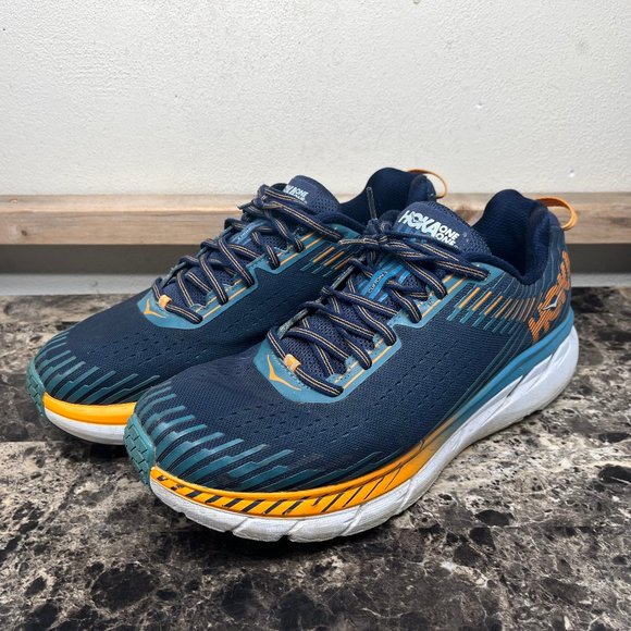 Hoka One One Clifton 5 Running Shoes Mens 13 Blue Orange 1093755 Sneaker s-l400.jpg main image 2